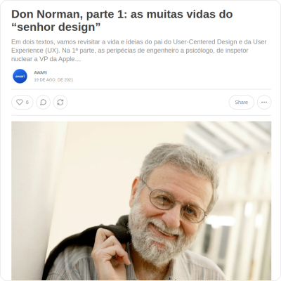 Don Norman, parte 1: as muitas vidas do senhor design