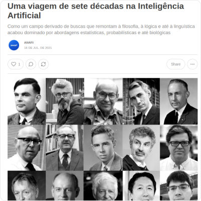 Uma viagem de sete décadas na Inteligência Artificial