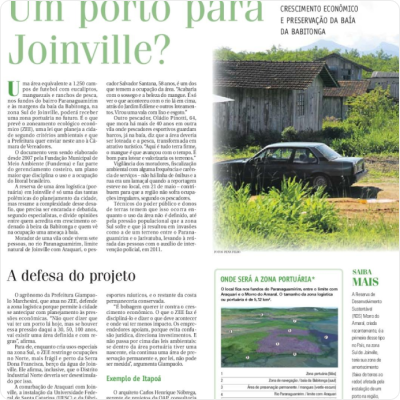 Reportagem publicada em caderno sobre Meio Ambiente em 05/06/2012
