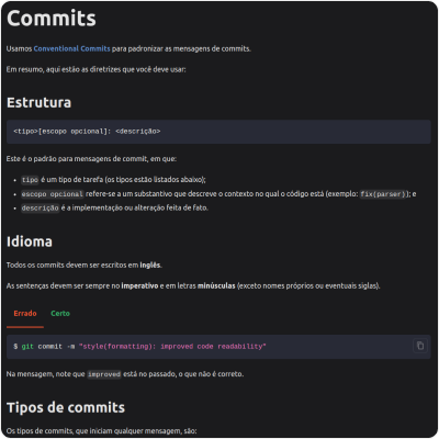 Padrões para Commits no Git